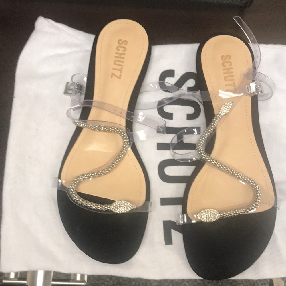 Schulz black snake sandal